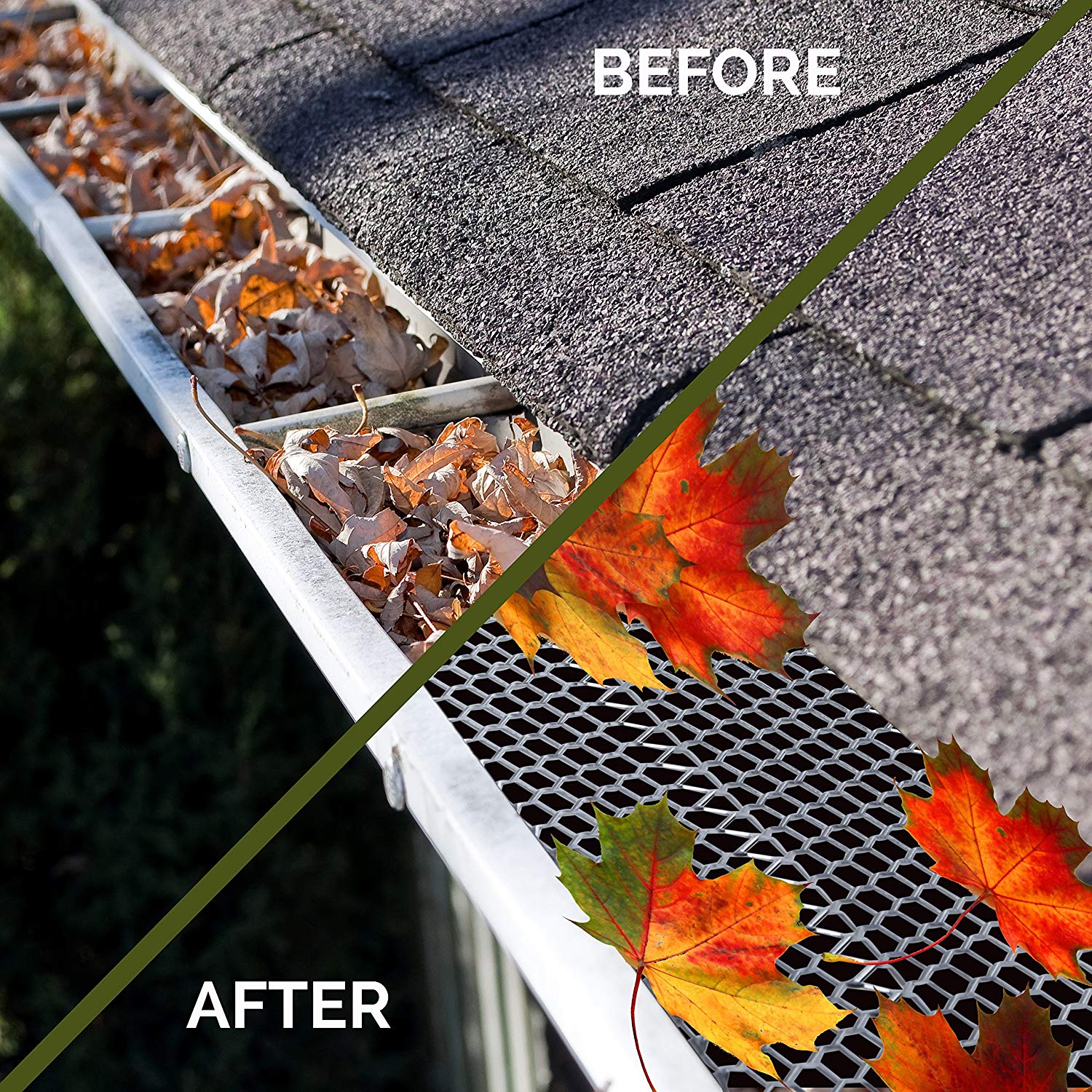 200 Foot Case Drop In Aluminum Gutter Guard 5" or 6"