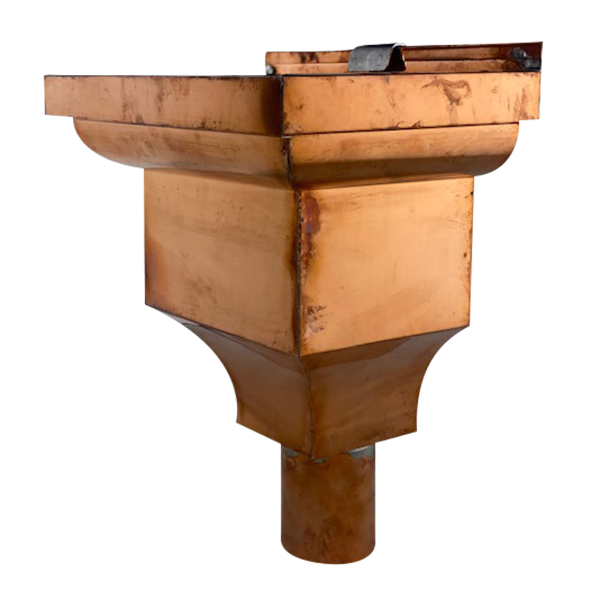 Copper Fancy Leader Head for Gutters