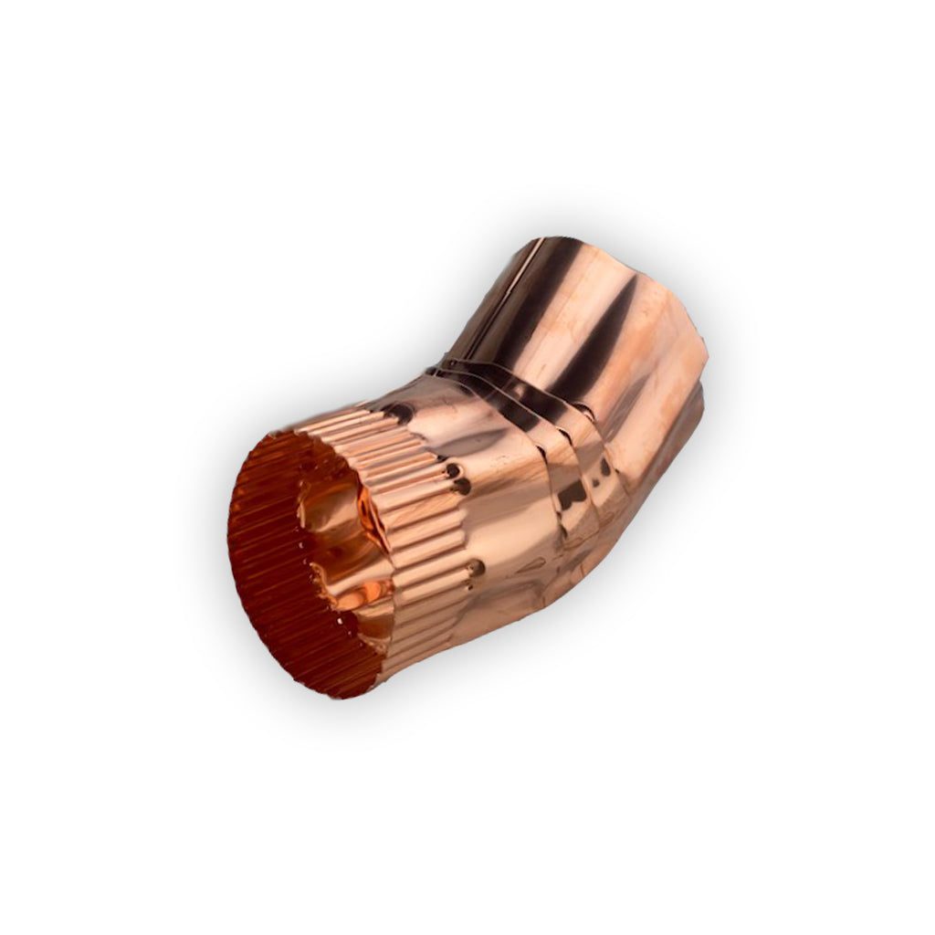 Short Round Corrugated Gutter Elbow 30° Multiple Colors In-Stock 3" or 4"