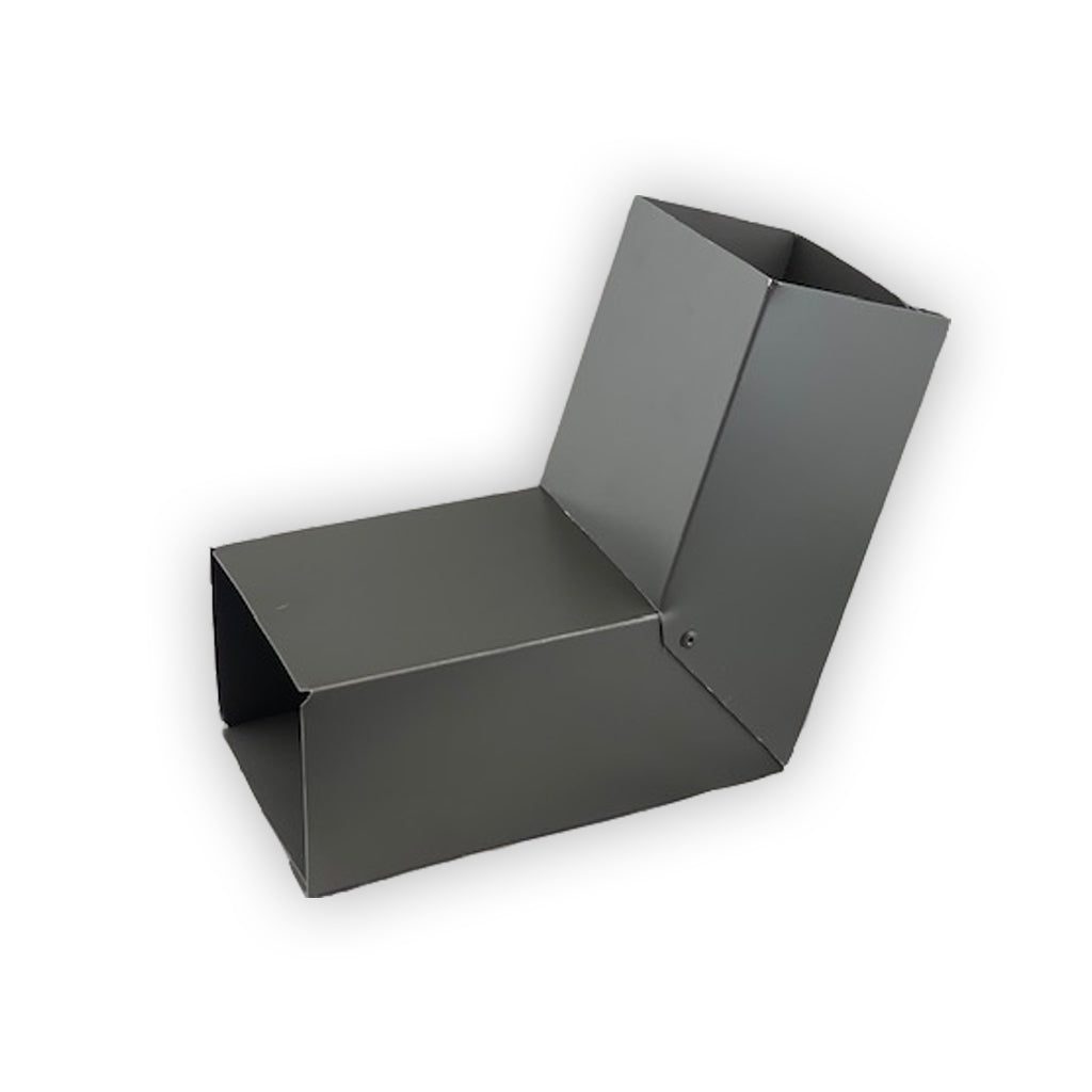 3x4 European Smooth "A" Gutter Elbow for Modern Box Gutters Multiple Colors In-Stock