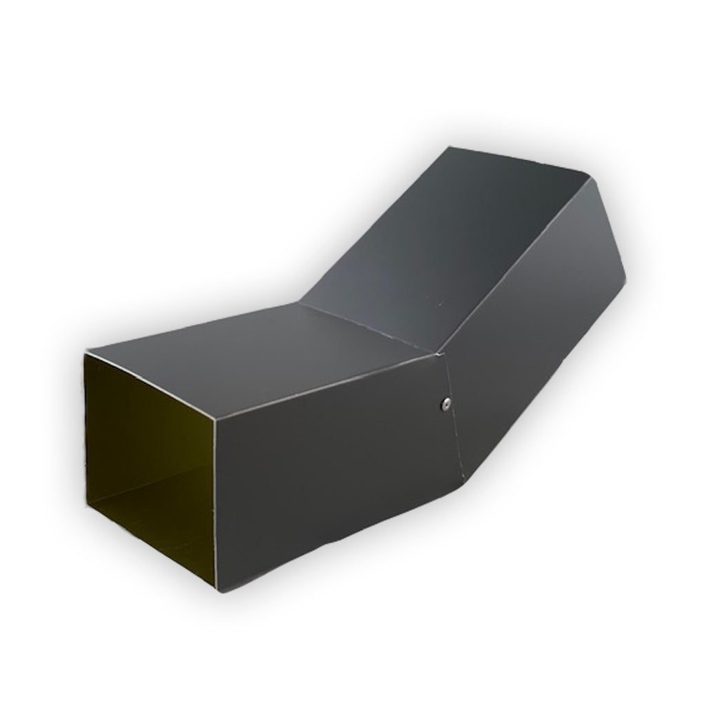 European Smooth Short "A" Gutter Elbow for Modern Box Gutters 3x4 Multiple Colors In-Stock