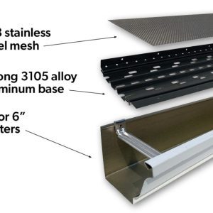 Hydro Flo Gutter Guard 100 FT Case Black Powder Coat Finish