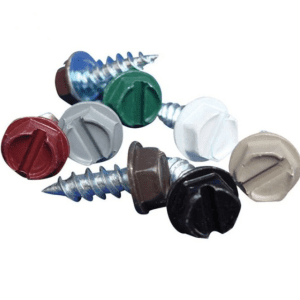 Zip Screws #8 Sheet Metal 1/2" Self Peircing Slotted Hex Washer Head  28 Colors
