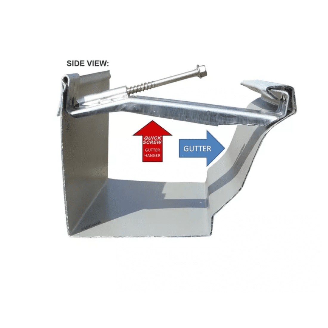 Case of 100, RGD Supply 5" Hidden Gutter Hanger with QuickScrew and Lip
