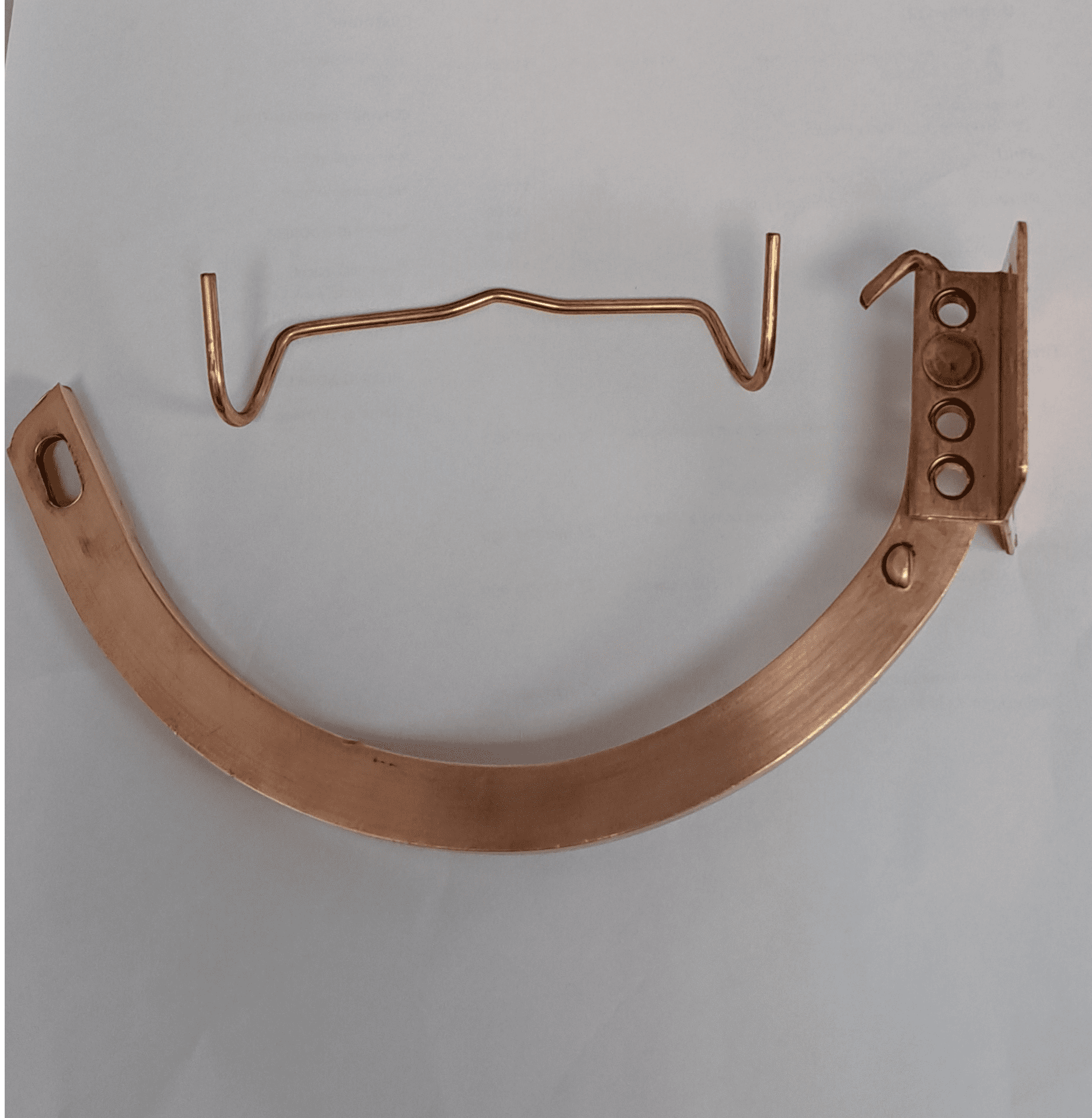 Copper 6" Half Round #10 Combo Gutter Hangers with Clip