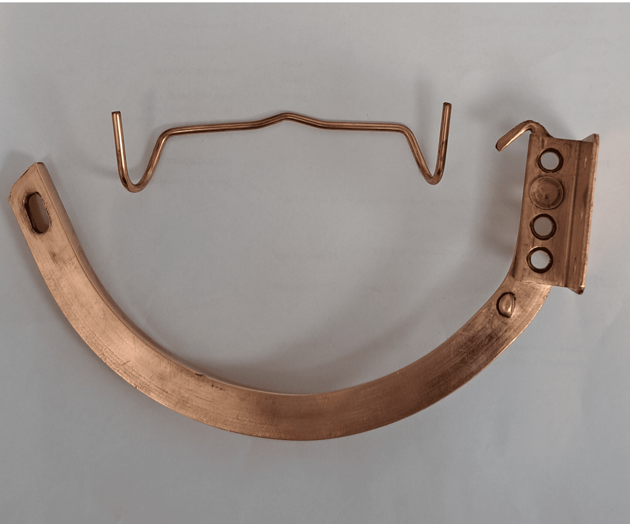 Copper 6" Half Round #10 Combo Gutter Hangers with Clip