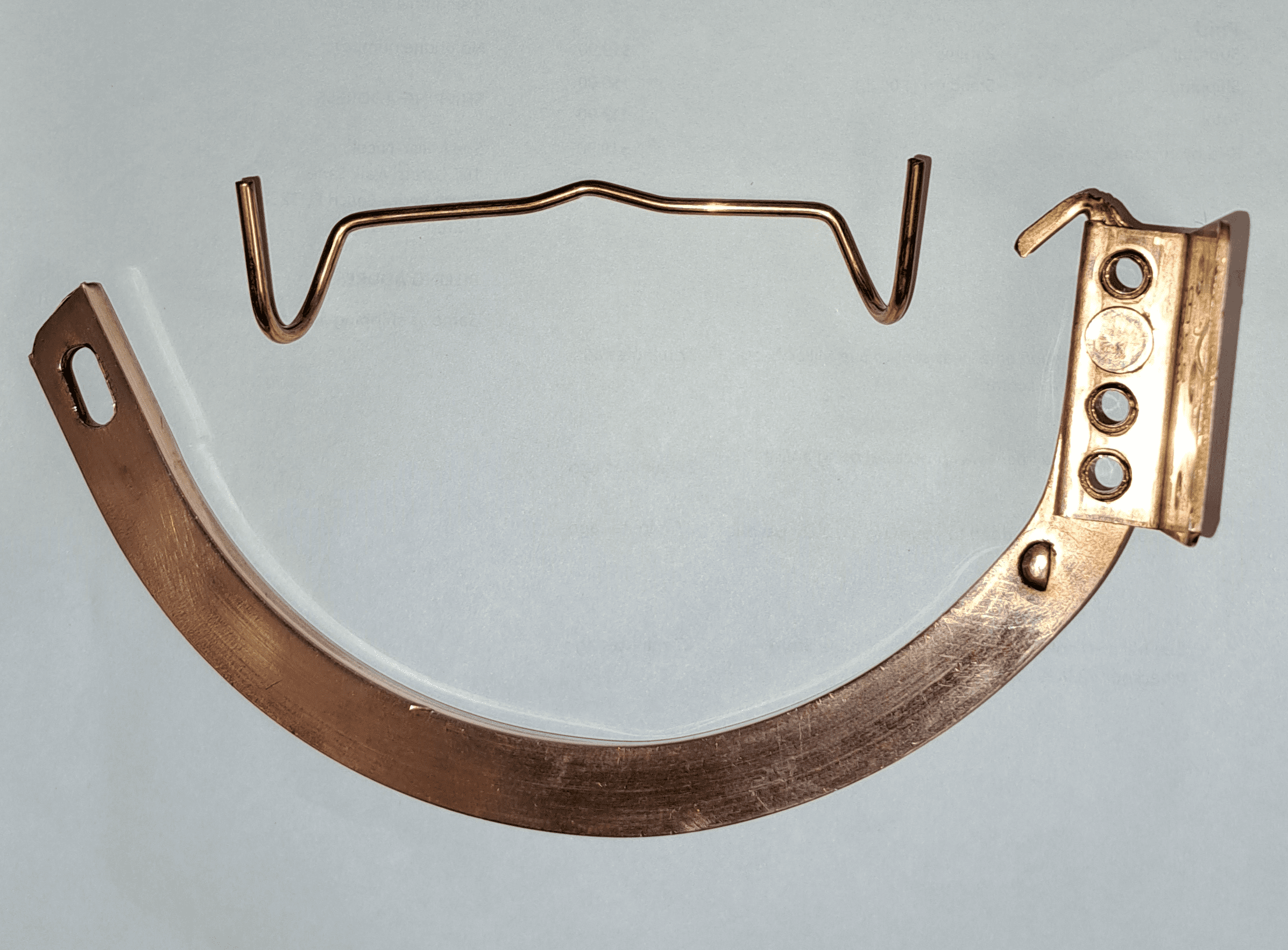 Copper 6" Half Round #10 Combo Gutter Hangers with Clip