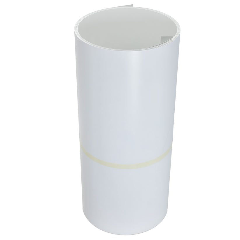 White PVC Coated Aluminum Trim Coil 24"x50' .019 Guage
