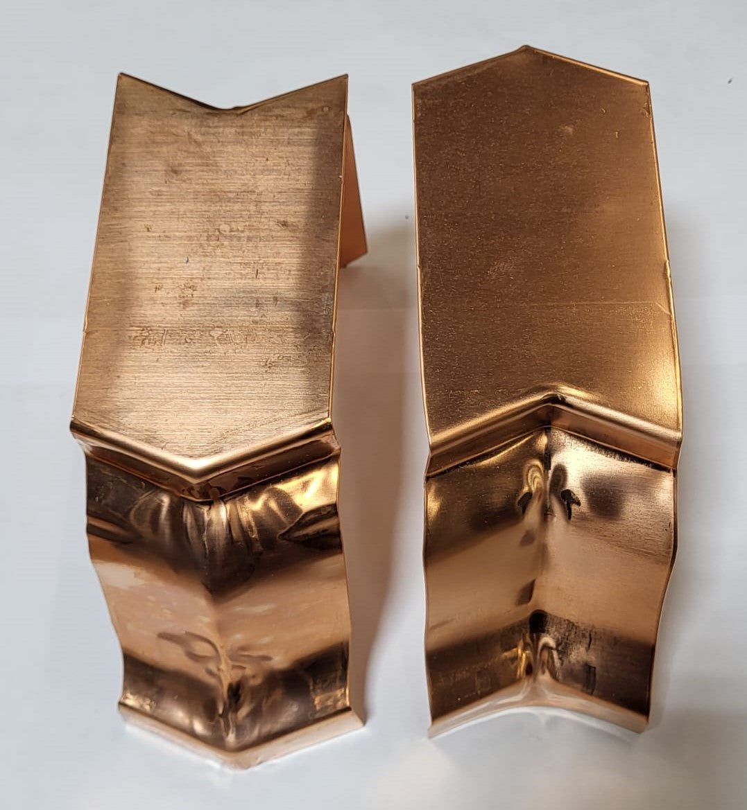 Copper Bay Miter for K Style Gutters 5" or 6" Inside or Outside