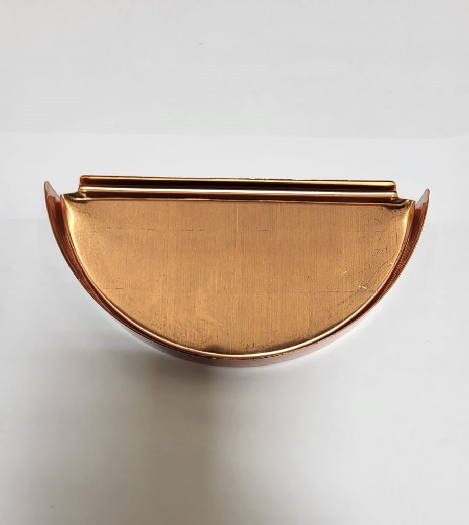Case of 50 Copper Half Round End Caps for 6" Gutters 50 Units