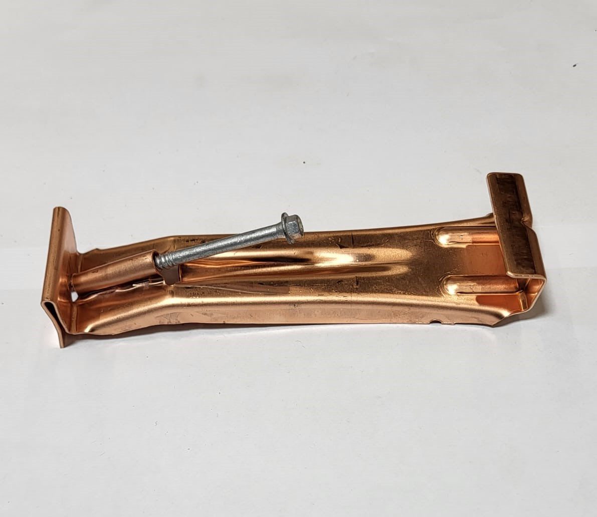 Case of 20 Copper 6" Half Round Quick Screw Hidden Gutter Hangers